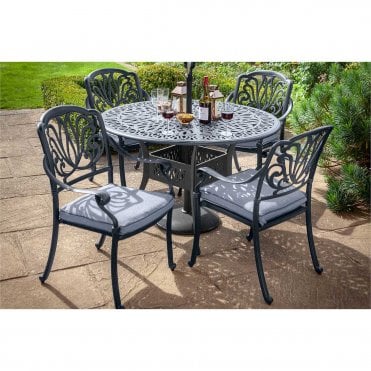 Amalfi 4 Seat Set (Antique Grey/Platinum)