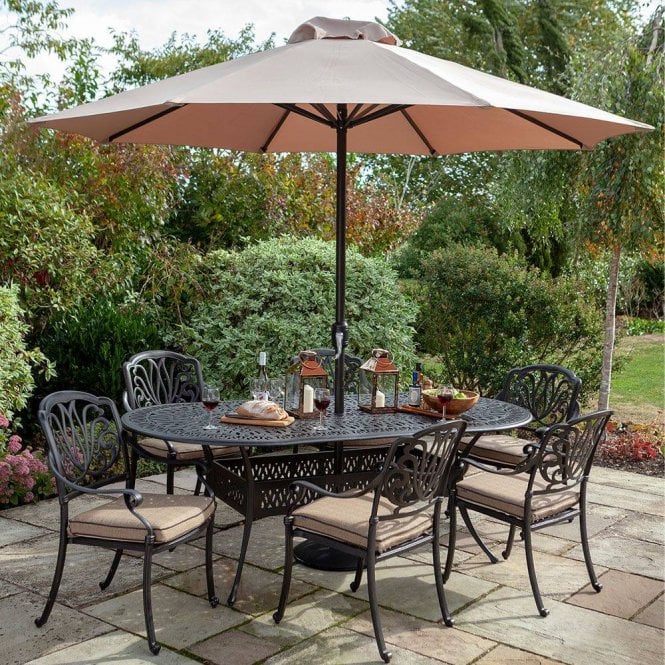Hartman Amalfi 6 Seat Dining Set - Bronze/Amber