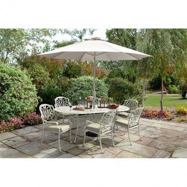 Amalfi 6 Seat Oval Set (Maize/Wheatgrass)