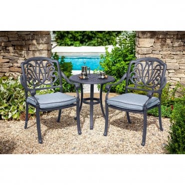 Amalfi Bistro Set (Antique Grey/Platinum)
