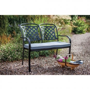 Berkeley 2 Seat High Back Bench - Antique Grey/Platinum 