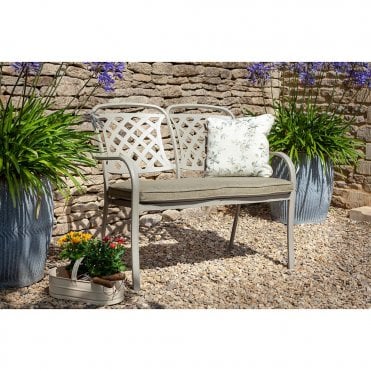 Berkeley 2 Seat High Back Bench - Maize/Wheatgrass