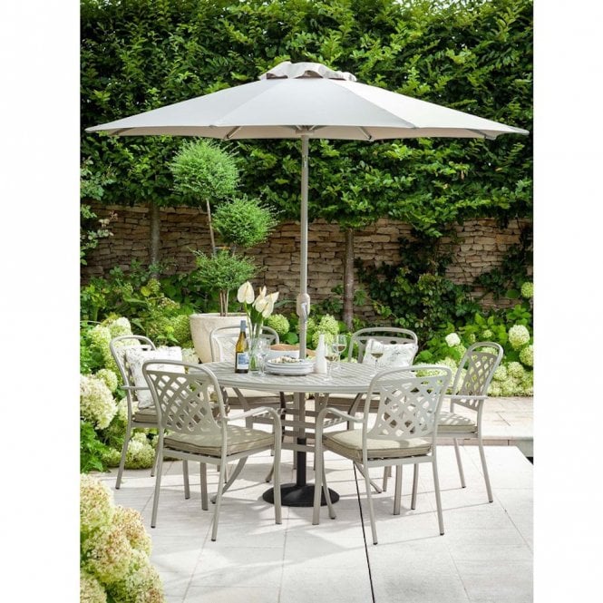 Hartman Berkeley 6 Seat Round Dining Set - Maize/Wheatgrass