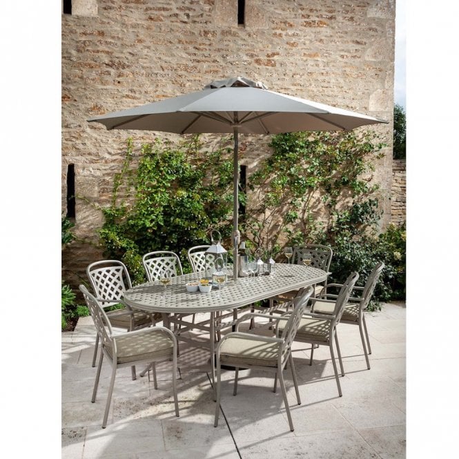 Hartman Berkeley 8 Seat Oval Dining Set - Maize/Wheatgrass