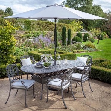 Capri 6 Seat Oval Dining Set 