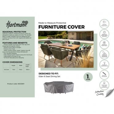 Eden 6 Seat Rectangular Dining Set Cover