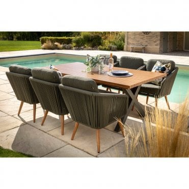 Eden 6 Seat Rectangular Set (Moss/Juniper)