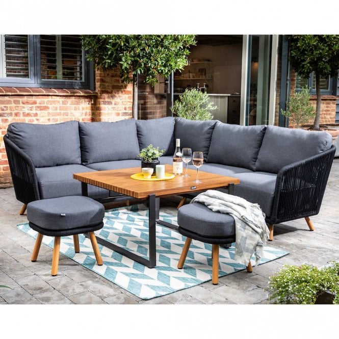 Hartman Eden Square Casual Dining Set - Carbon
