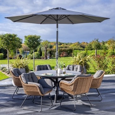 Rayo 6 Seat Round Dining Set
