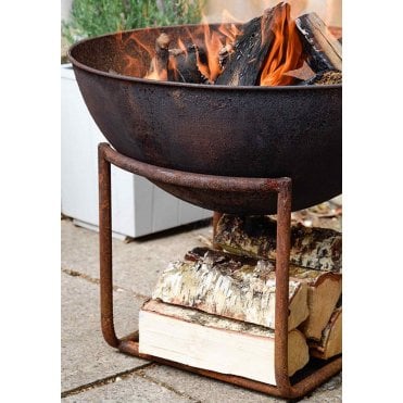 Cast Iron Oxidised Firebowl