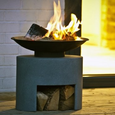 Firebowl & Oval Console - Cement
