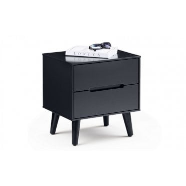 Alicia 2 Drawer Bedside Unit Anthracite