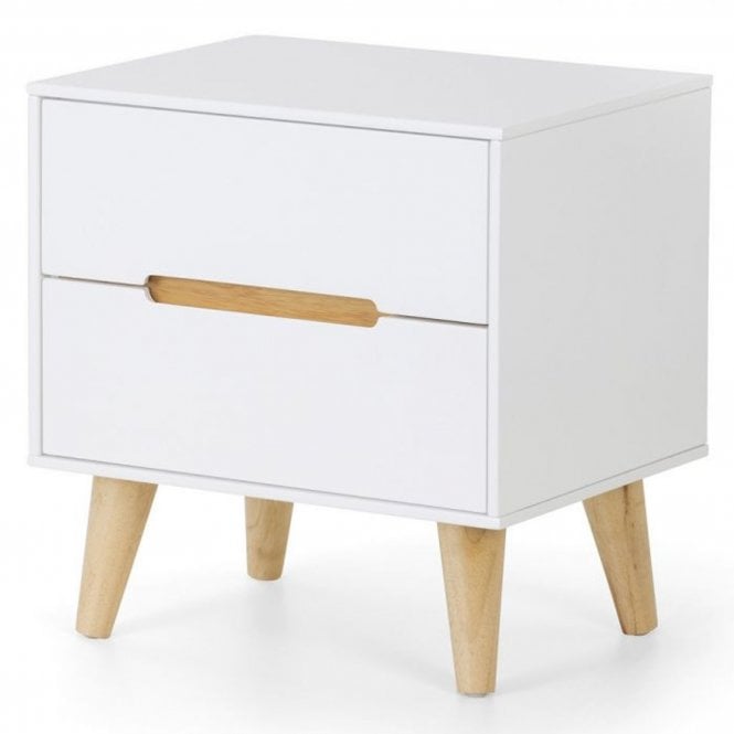 Julian Bowen Alicia 2 Drawer Bedside Unit White