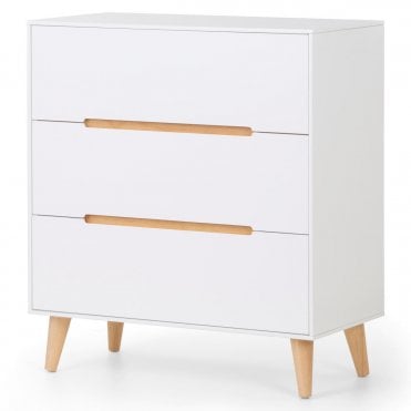 Alicia 3 Drawer Chest White