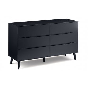 Alicia 6 Drawer Wide Chest Anthracite