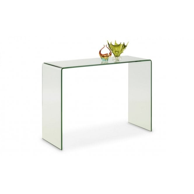 Julian Bowen Amalfi Bent Glass Console Table