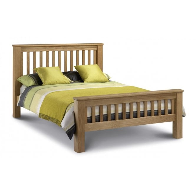 Julian Bowen Amsterdam Oak King Size Bed - High Foot End