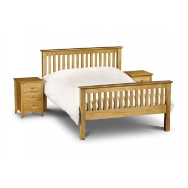 Barcelona High Foot End Double Bed - Solid Pine
