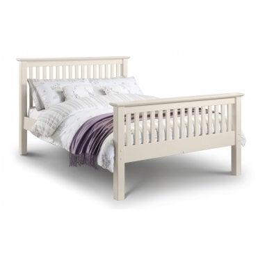 Barcelona High Foot End Double Bed - Stone White