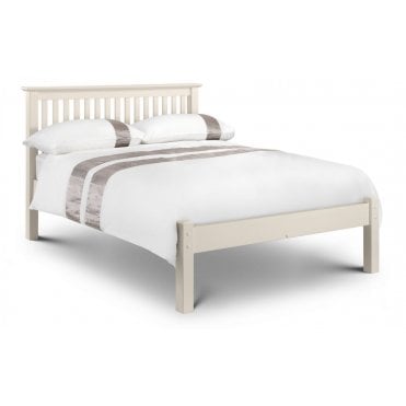 Barcelona Low Foot End Single Bed - Stone White