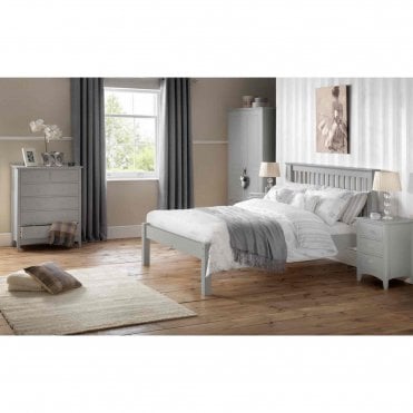 Barcelona Single Bed - Low Foot End Dove Grey