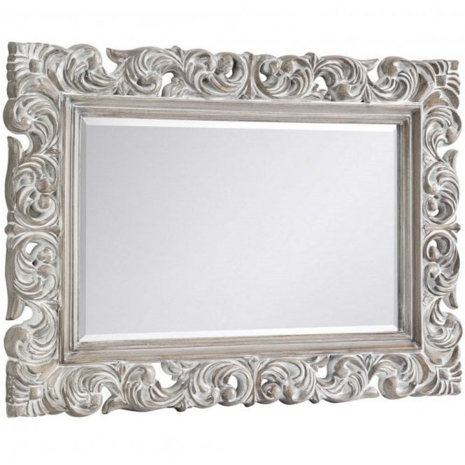 Julian Bowen Baroque Distressed Wall Mirror