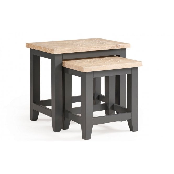 Julian Bowen Bordeaux Nest of Tables - Grey