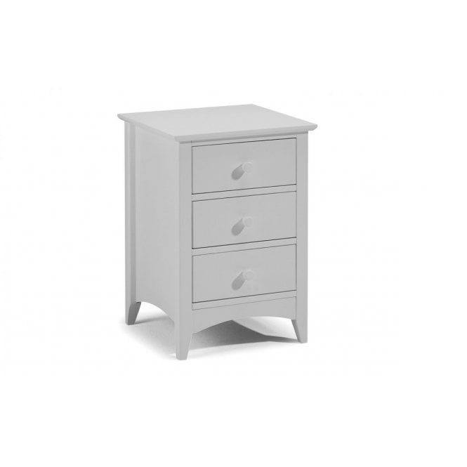 Julian Bowen Cameo 3 Drawer Bedside - Dove Grey