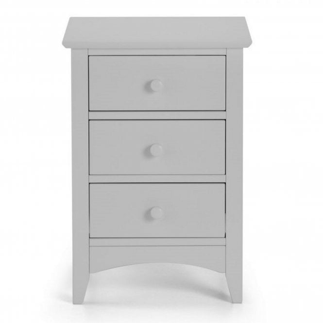 Julian Bowen Cameo 3 Drawer Bedside - Dove Grey
