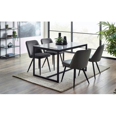 Chicago Dining Table - Smoked Glass