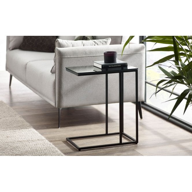 Julian Bowen Chicago Drinks Table - Smoked Glass