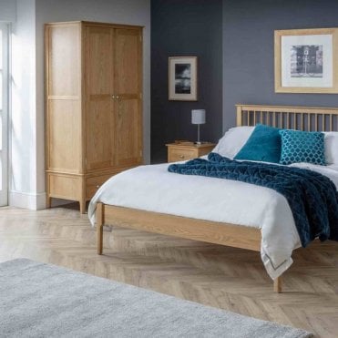 Cotswold Oak 2 Door 1 Drawer Wardrobe