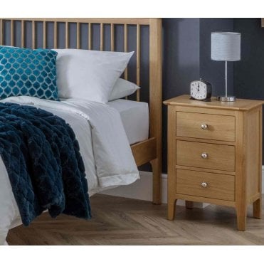 Cotswold Oak 3 Drawer Bedside