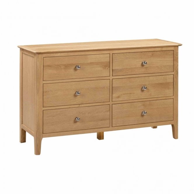 Julian Bowen Cotswold Oak 6 Drawer Wide Chest