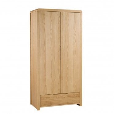 Curve Oak Combination Wardrobe