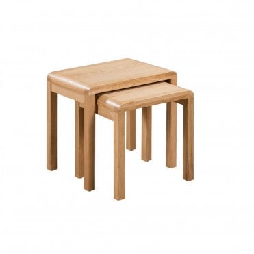 Curve Oak Nest of Tables
