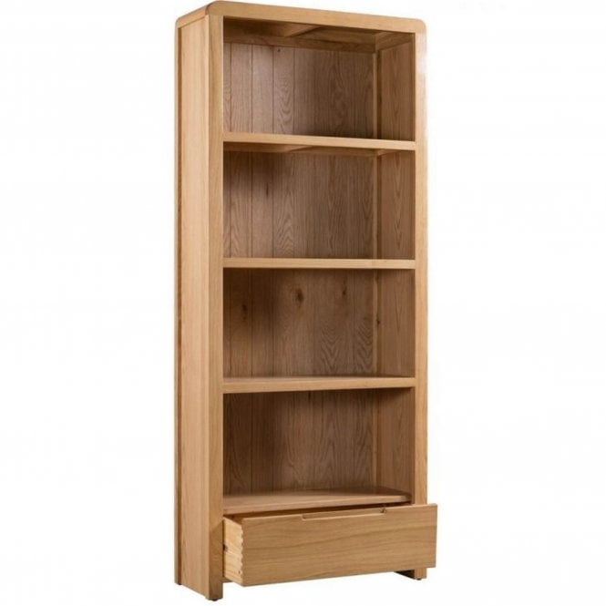 Julian Bowen Curve Oak Tall Bookcase