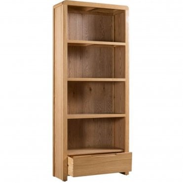 Curve Oak Tall Bookcase