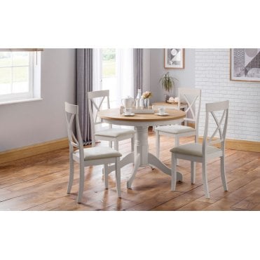 Davenport Round Pedestal Table - Grey