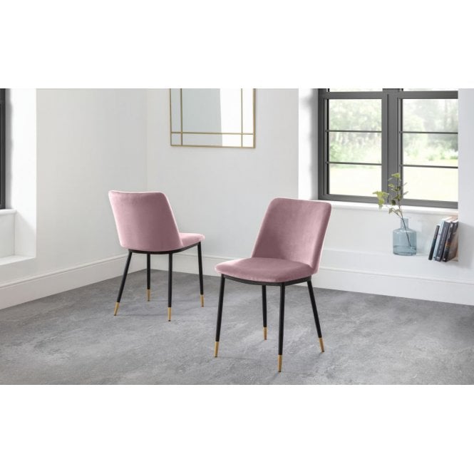 Julian Bowen Delaunay Dining Chair - Dusky Pink