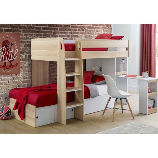 Julian Bowen Eclipse Bunkbed - Oak/White