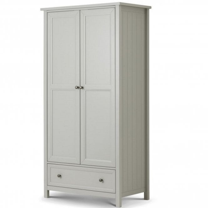Julian Bowen Maine 2 Door Combination Wardrobe - Dove Grey