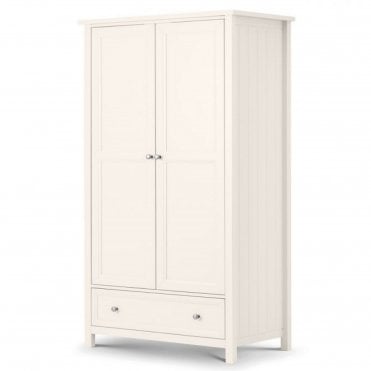 Maine 2 Door Combination Wardrobe - Surf White