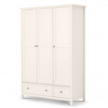 Maine 3 Door Combination Wardrobe - Surf White