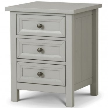 Maine 3 Drawer Bedside - Dove Grey