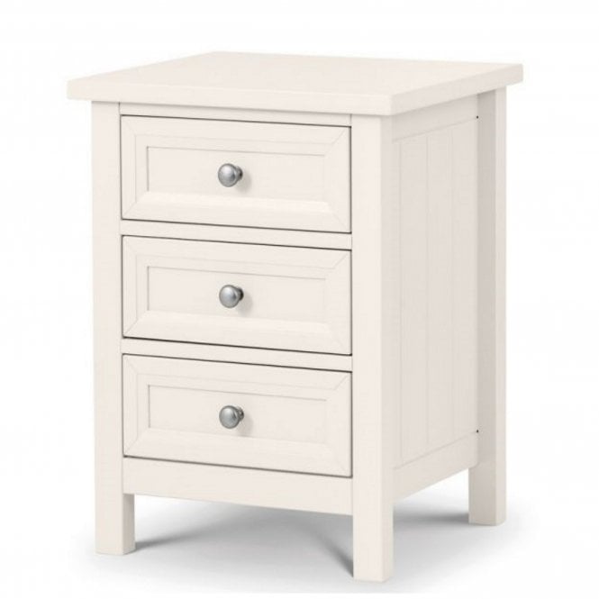 Julian Bowen Maine 3 Drawer Bedside - Surf White