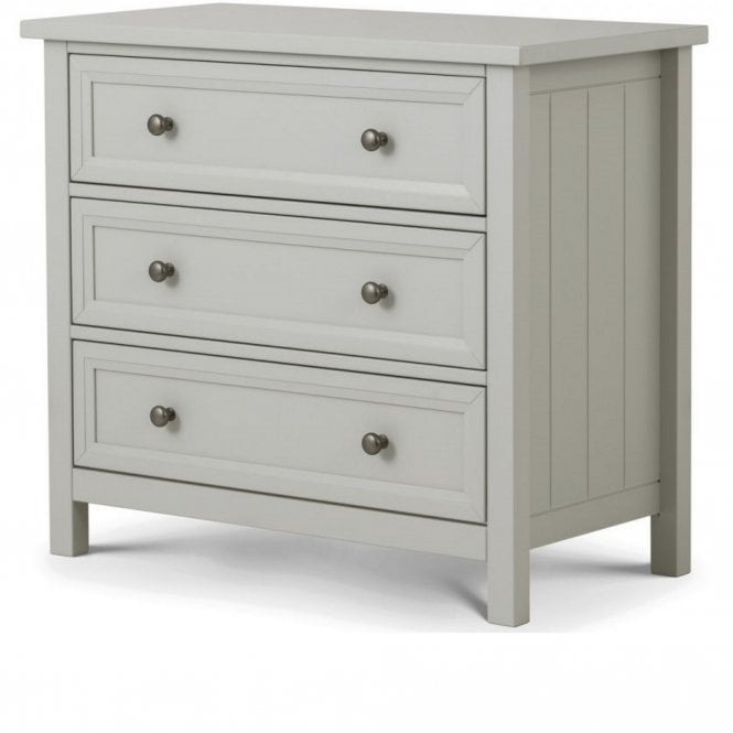 Julian Bowen Maine 3 Drawer Chest - Dove Grey