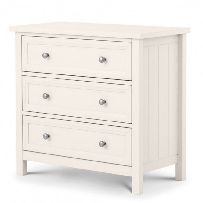 Julian Bowen Maine 3 Drawer Chest - Surf White