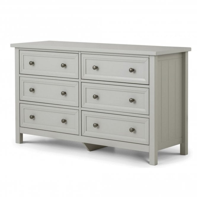 Julian Bowen Maine 6 Drawer Wide Chest - Dove Grey