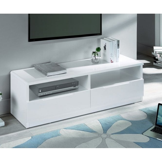Julian Bowen Manhattan High Gloss 2 Drawer Media Unit
